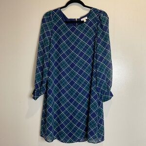 Long Sleeve Plaid Charming Charlie Dress